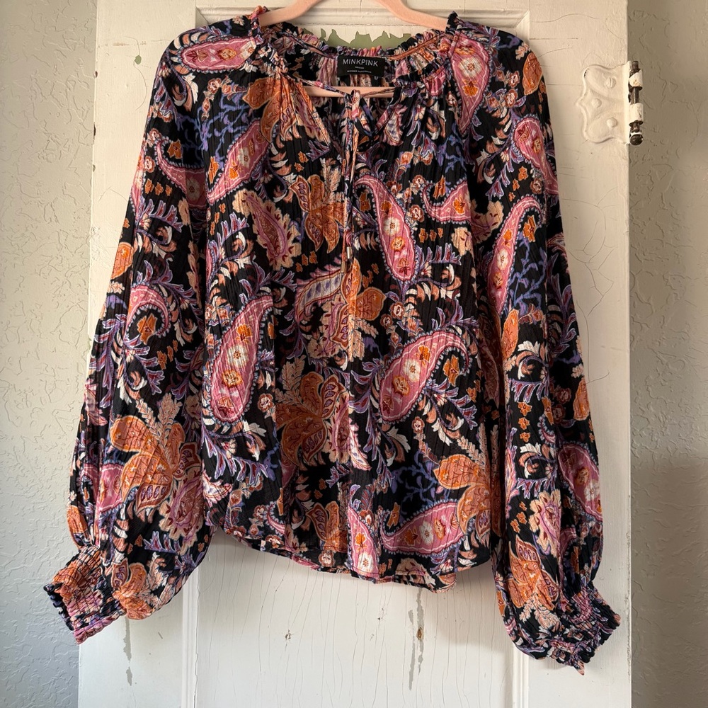 MINKPINK Multicolor Paisley‎ Blouse